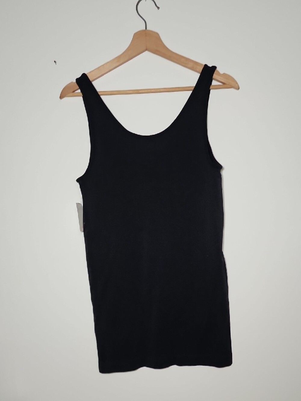Black Ribbed Tank Top - Picture 3 of 5